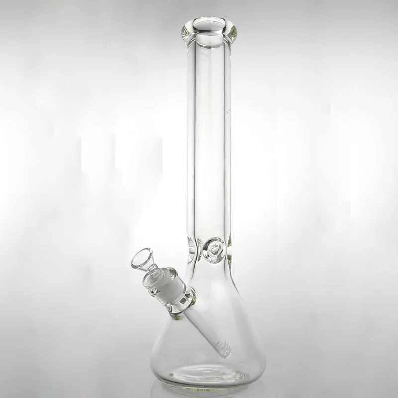 Tubo d'acqua di vetro 14 '' 9 mm Basettale Bong Bongs Bongs alti tubi alti gorgogruzolo in testa scientifico bong di vetro spesso