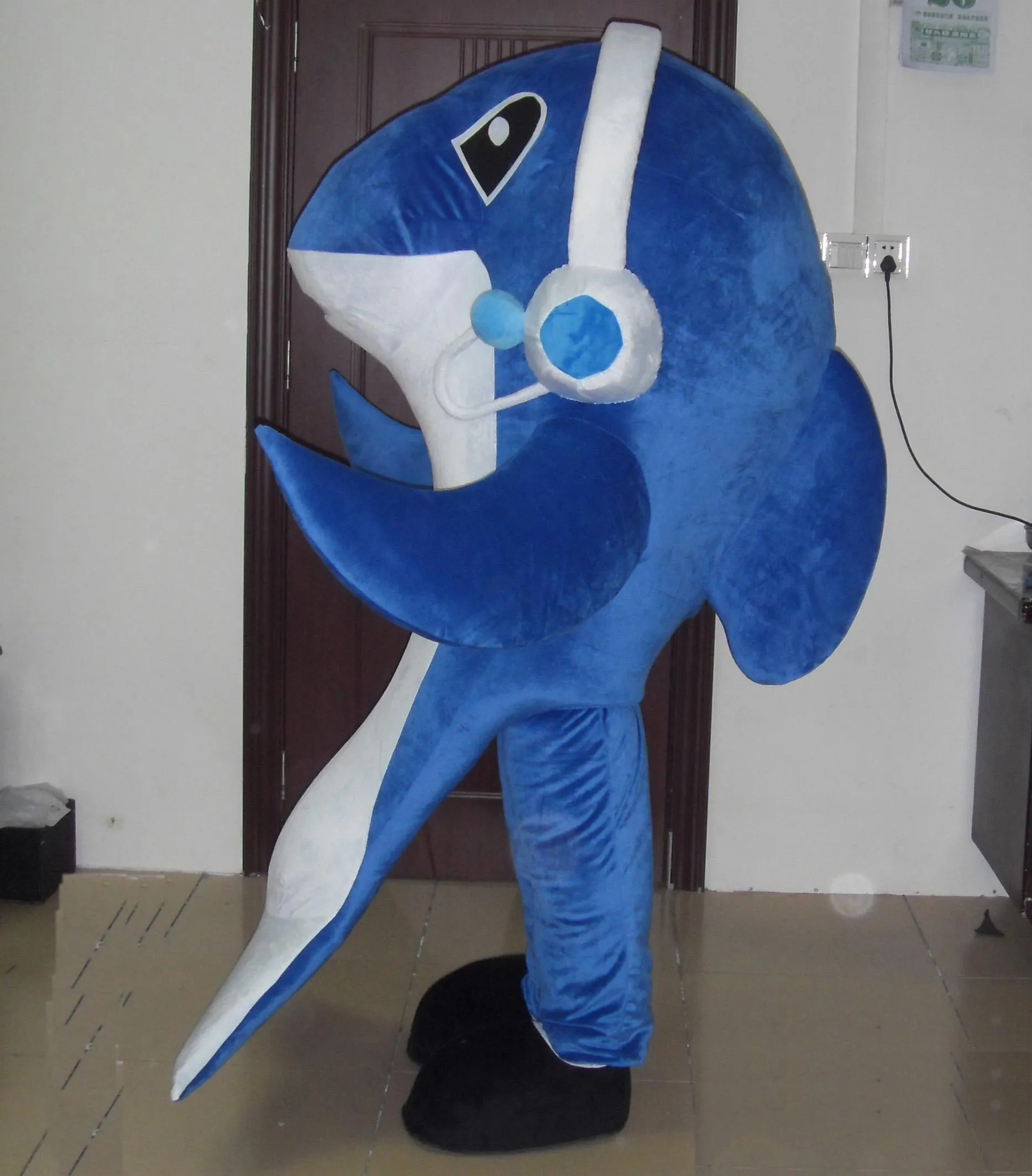 2018 Rabatt-Fabrikverkauf: Das Maskottchenkostüm „Kopf WR210 mit blauem Delfin“ für Erwachsene