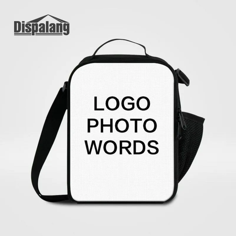 Women's Food Bag Small Lunch Bags Print Your Own Logo Photo Lunchbox For School Children Customize Design Cooler Bags For Students Lancheira