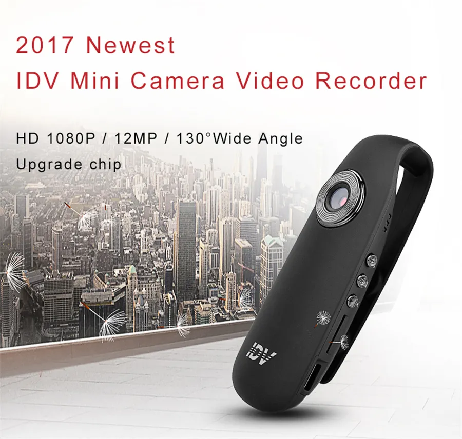 Mini HD 1080P Wearable Body Camera With 130° Wide Angle Lens For Dash