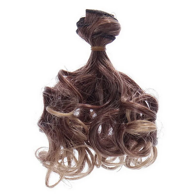 1:3 1:4 1:6 DIY Wig Hairpiece Periwig Hot Pear Curly Hair for Dolls BJD SD Puppet Tracks Doll Accessories GradientRamp Color