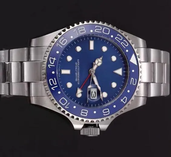 Fashion Dive Classic Blue Gesicht Keramiklünette Mens-Edelstahl-Armbanduhr-Entwerfer-Männer Luxus-Automatik-Uhren Freies Verschiffen