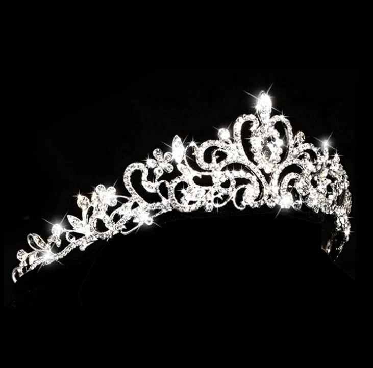 Die Braut Hochzeit Diamant Tiara Krone Legierung Haar Styling Hochzeit Kopfschmuck1667025