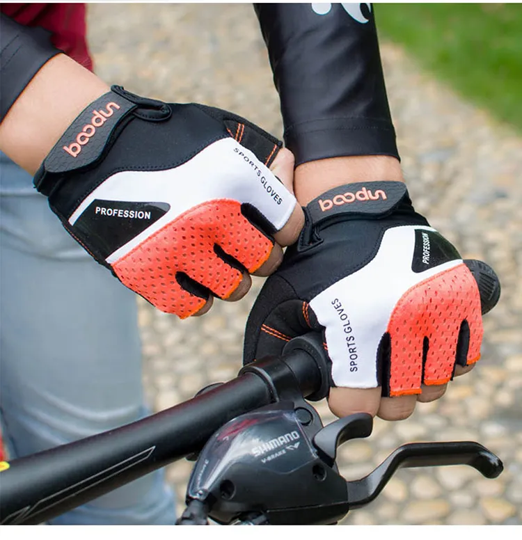 Bondun fietshandschoenen Half vinger fiets handschoenen Bike Gel Pad Racing Bike Handschoenen Guantes Ciclismo Luva Guantes BISIKLET