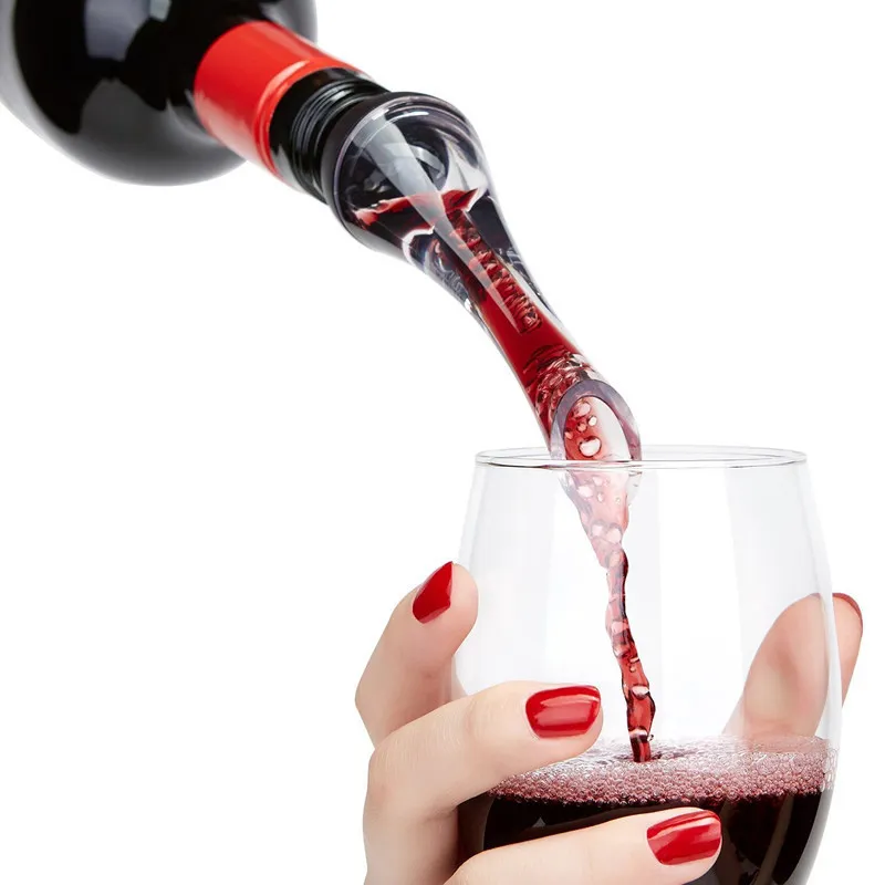 Wina Aerator Aerator czerwony wina Agring Nury Mini Magic Red Wine Bottle Dekanter Dekanter filtra akrylowe z pudełkiem detalicznym DHL WX4593664