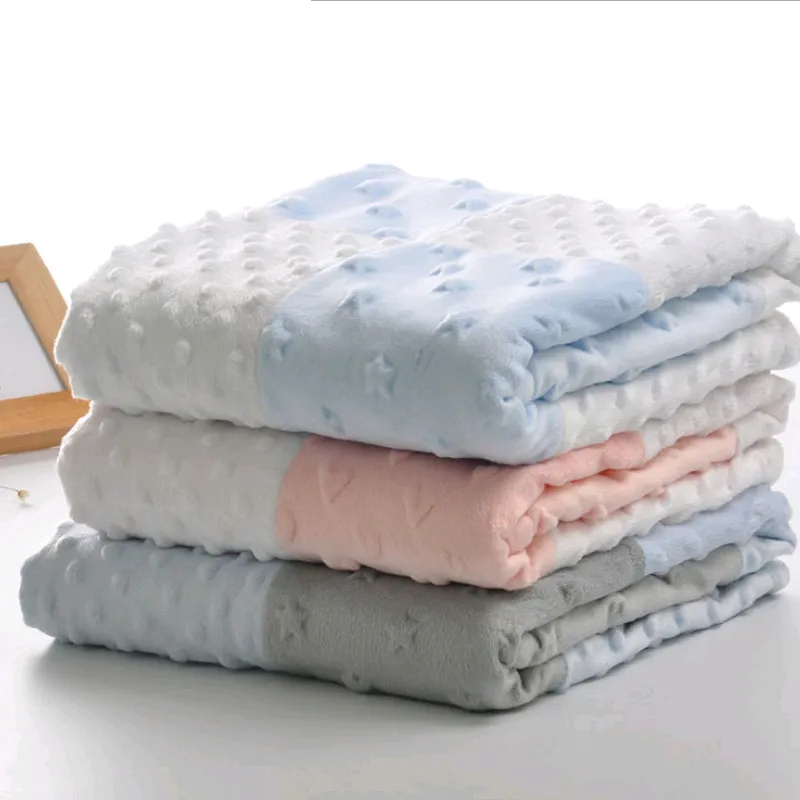 Baby Blankets Newborn Soft Thermal Fleece Double Layer Manta Bebe Swaddling Wrap Infant Bedding