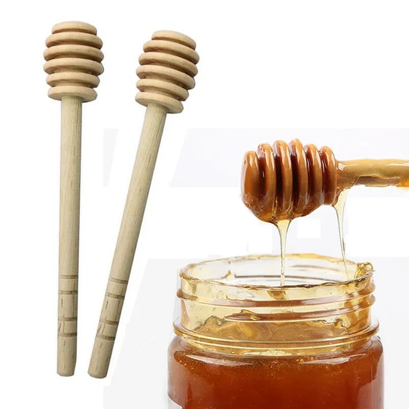 8cm 10cm 15cm実用的なミニハンドルの木の蜂蜜スプーンミキシングスティックディッパーのための蜂蜜ジャー用品キッチンツールb887