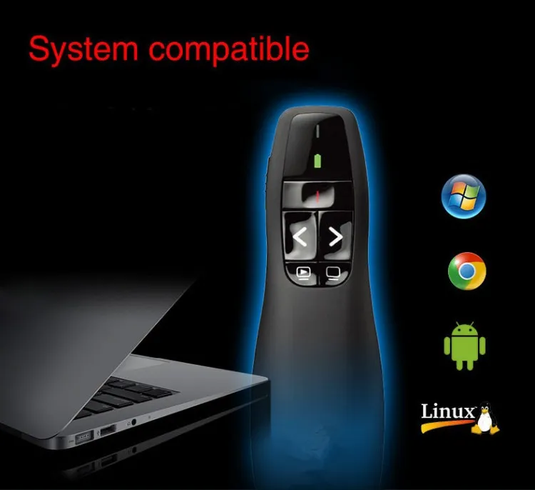 Télécommande GENERIQUE Pointeur Laser sans Fil 2,4GHZ Pointeur De Pr  Sentateur USB Télécommande De Présentation Powerpoint