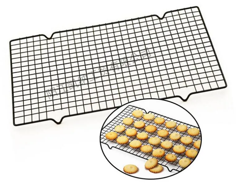 Piatti da forno Teglie nuova Griglia di raffreddamento per torte in metallo antiaderente Biscotti a rete Biscotti Pane Muffin Supporto per asciugatura Supporto per dispositivo di raffreddamento Utensili da cucina KD1