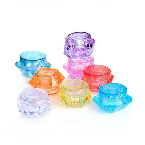 3 Styles Contenants De Cire En Plastique Jar Box Cases 5ml Capacité Porte-Cire Conteneur De Qualité Alimentaire Dab Outils De Stockage Dabbers Pour Tuyaux En Silicone