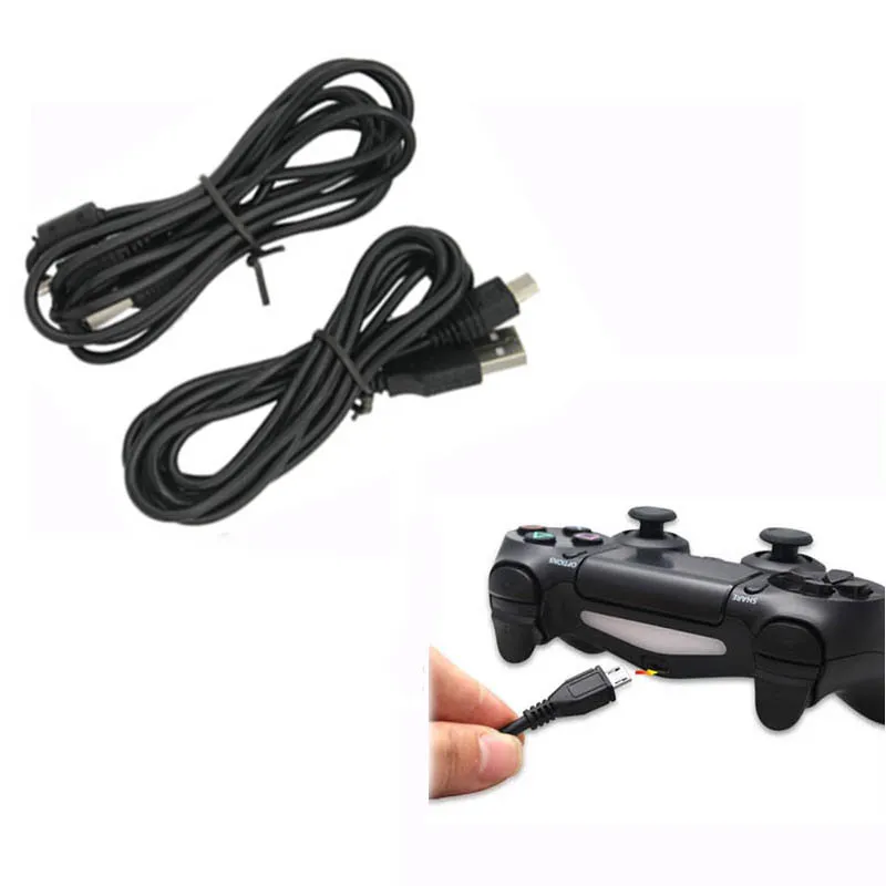 Câble De Chargement De Fil De Chargeur Dalimentation USB De 1,8 M Avec  Noyau De Ferrite Pour Contrôleur Playstation 4 PS4 Slim Pro Noir De Haute  Qualité FAST SHIP Du 0,45 €