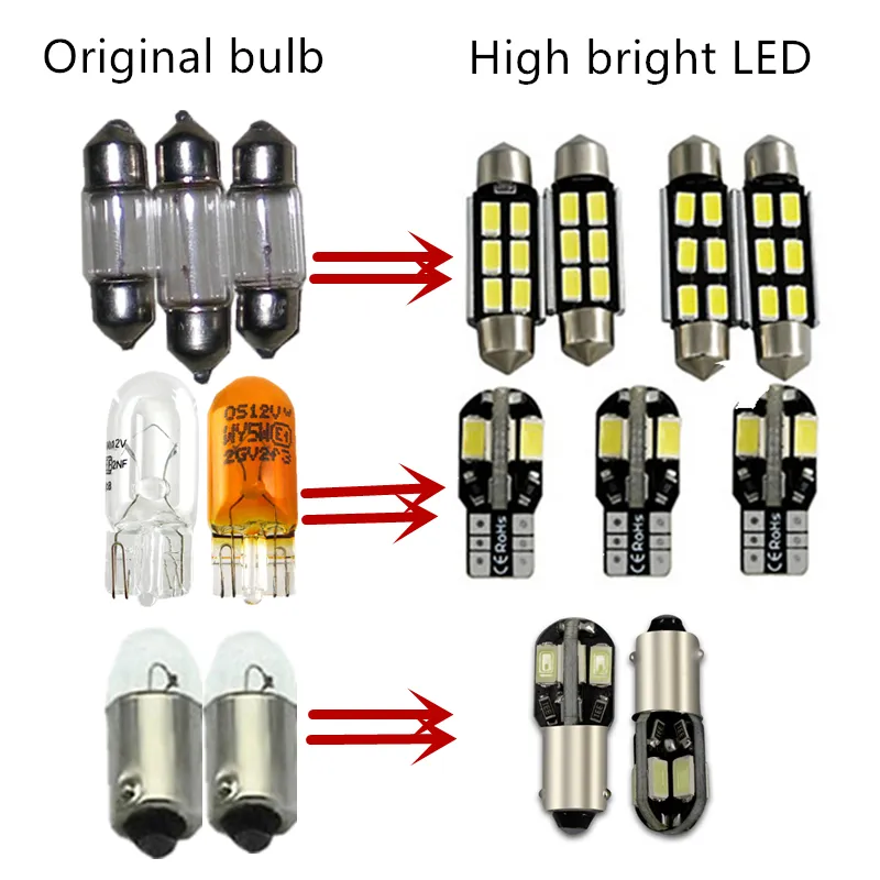 8 Pièces Canbus Auto Ampoule LED Kit Déclairage Intérieur De Voiture Lampes  Pour Audi TT MK1 1998 2007 Accessoires De Voiture Sans Erreur Du 12,01 €