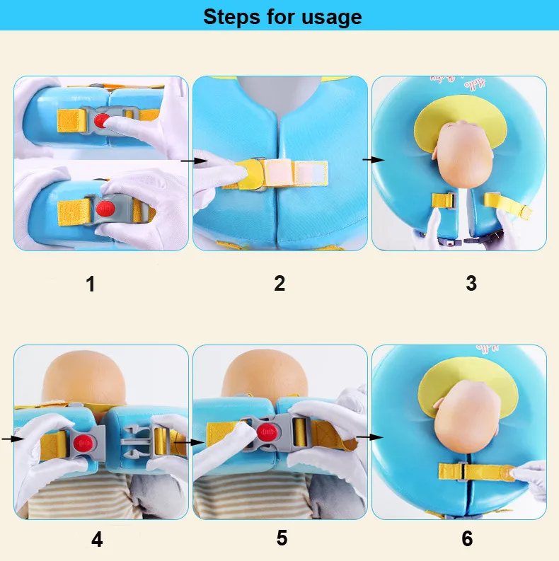 Water Sports Safer Baby Neck Float Non Inflatable Baby Swim Ring Circle