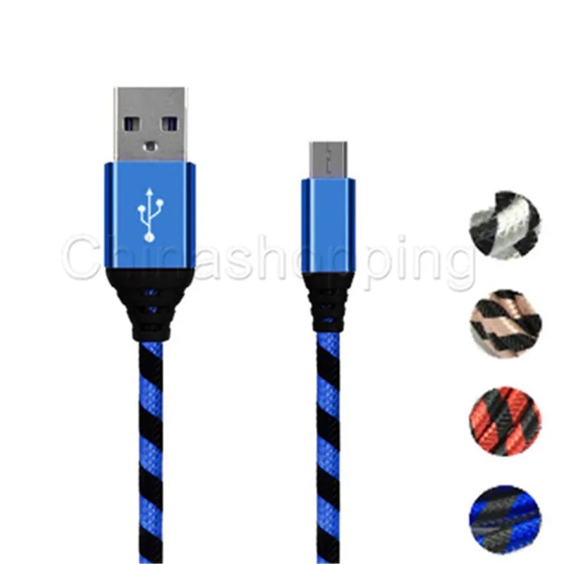 Fast Charging High Quality 0.25m 1m 2m 3m Micro USB Charger Data Cable Braid Cord Cable