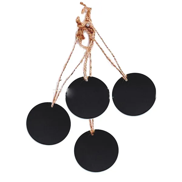 Mini Hanging Chalkboard Memo Tags Heart Round Shape Board Message Blackboard Wooden Hanging Decoration DIY Wood Crafts