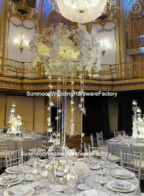 Luxury Europe Style Gold eller Sliver Metal Flower Stand Centerpiece For Wedding