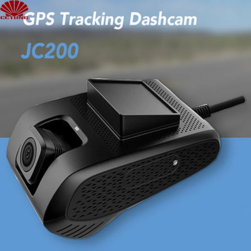 JC200 3G السيارة الذكية Dashcam تتبع نظام تحديد المواقع العالمي (GPS) مع الكاميرا المزدوجة تسجيل SOS Live Video View بواسطة تطبيق Mobile Free للأسطول التجاري