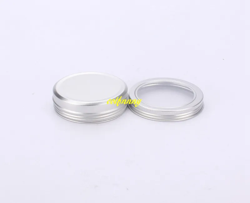 300 teile/los 60 ml Aluminium Kosmetische Creme Jar Fenster Kappe 60g Metall Gläser Aluminium Box Verpackung Dosen finger spinner Container