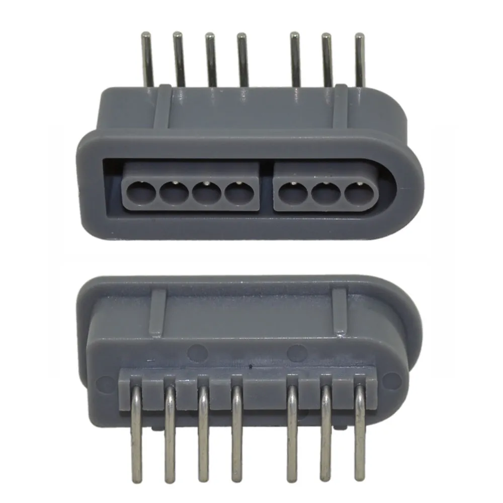 Substituição 90 graus feminino 7P 7 pinos conector parte slot de soquete para SFC SNES Controlador de console de jogos DHL FedEx EMS Navio grátis