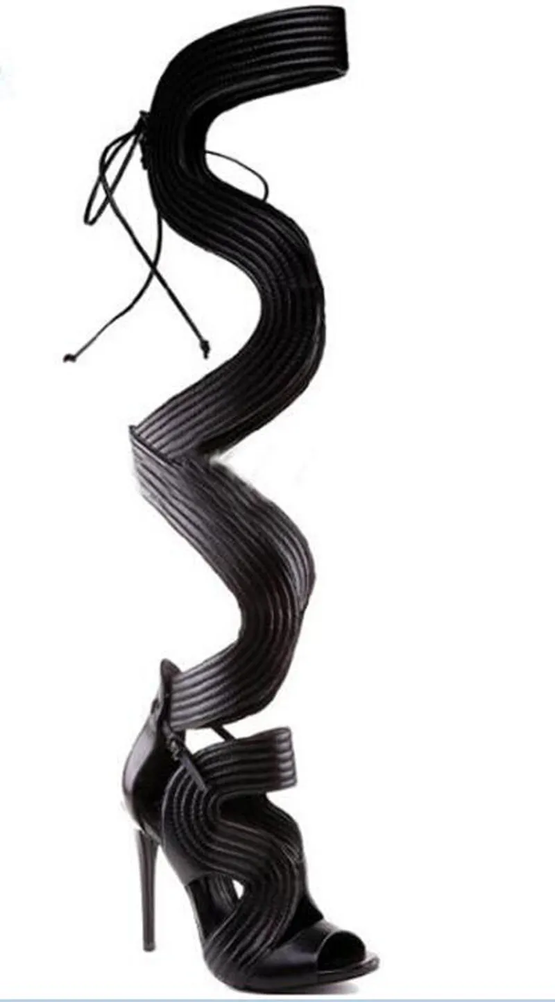 Black gladiator boots 2025