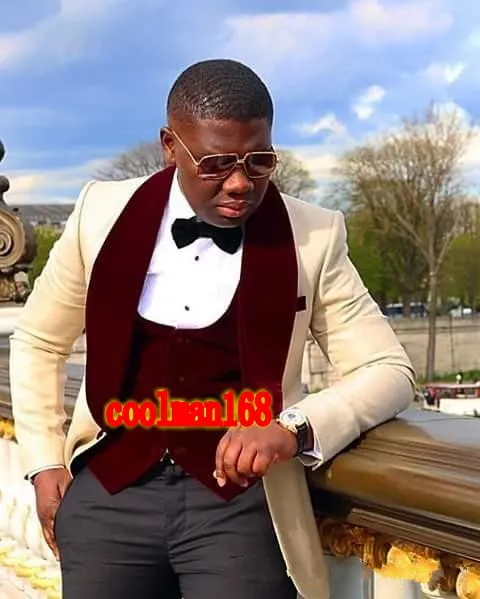 burgundy and gold suit jacket