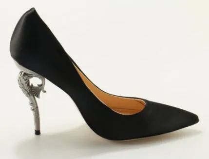 2018 metaal verfraaid vrouwen pomp bruiloft schoenen hoge hak puntschoen schoen sexy dame pumps stiletto gouden splinter hiel