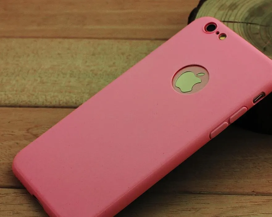 Caja del teléfono celular de la piel mate del color del caramelo de 10 colores sólidos para el caso de goma suave de la contraportada del iPhone 6 6S más TPU