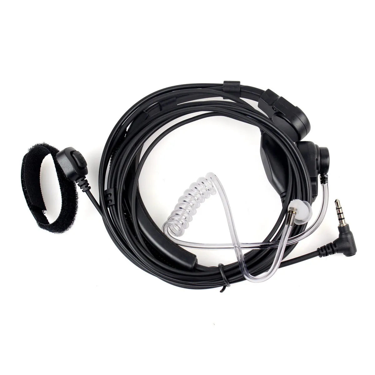 20PCES PIN PTT-keel Mic Covert Acoustic Tube Oortelefoon Headset voor Yaesu VX-10