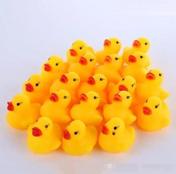 100 Stück ganze Mini-Gummi-Ente, Badeenten, PVC-Ente mit Sound, schwimmende Ente, schnelle Lieferung, Schwimm-Strand 5678012