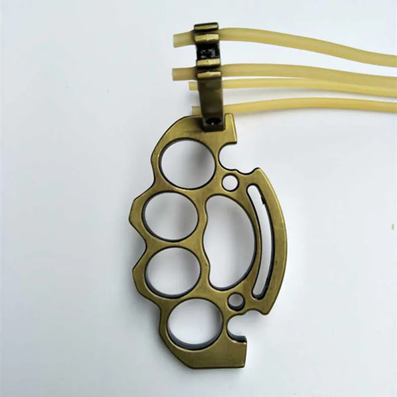 New Hunting Folding Metal Boxing Thrust Fingers SlingShot Brass Alloy