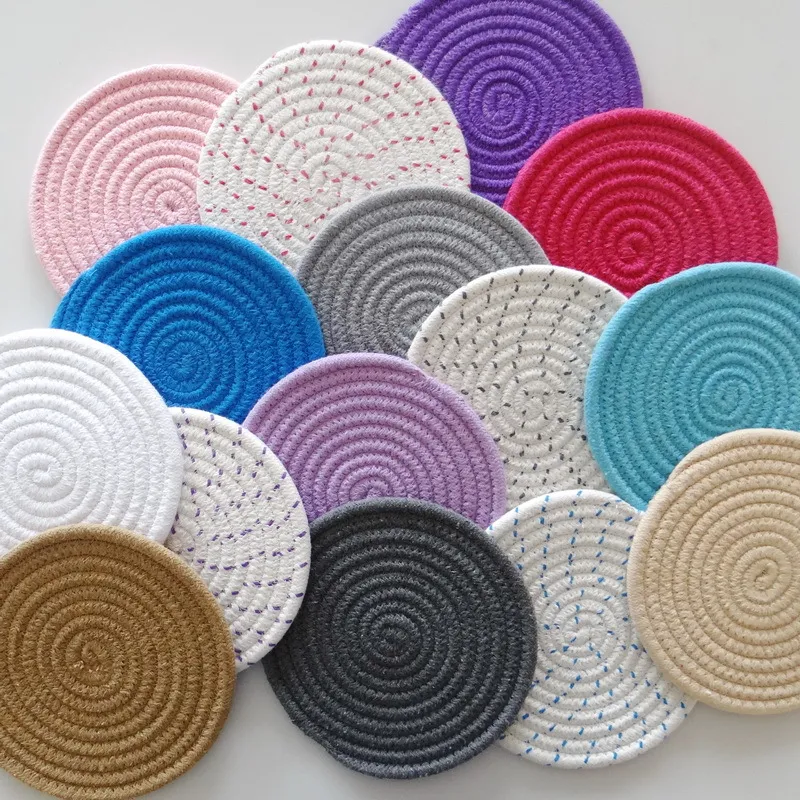 3 sztuki / zestaw fajnych ochraniacze powierzchni narzędziowych trivets Mata izolacji cieplnej Maty pad kubek maty okrągłe coaster gorączka płyta izolacyjna