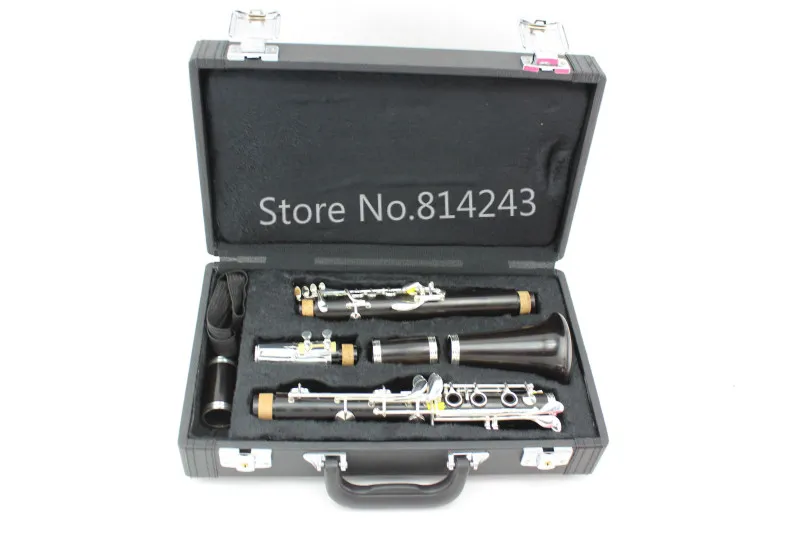 Strumenti a fiato professionali Falling Tune A 17 tasti Clarinetto Strumenti musicali chiave placcati argento con custodia Spedizione gratuita