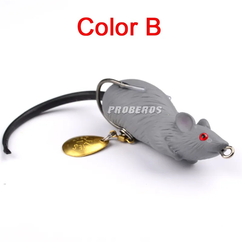 LikeLife Mouse Spinnerbaits Bass Artificial Aas 7cm 11.64G Zachte Siliconen Rubber Blackfish Catfish Freshwater Fishing Lure