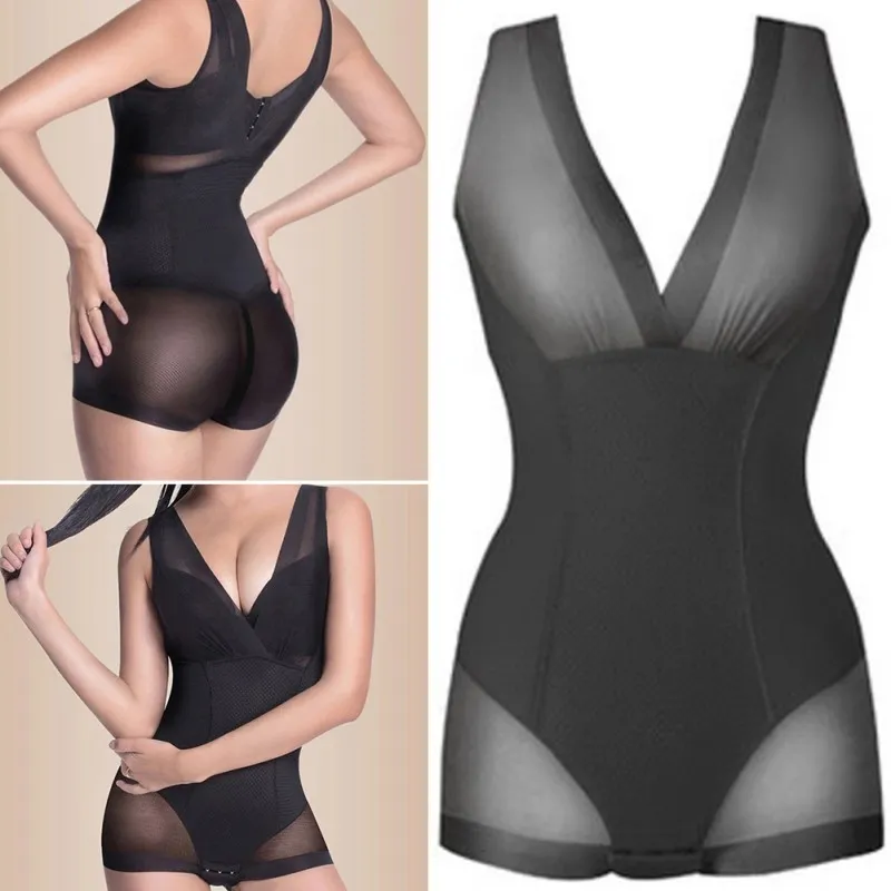 Hoge Kwaliteit Dame Slimming Burn Fat Slips Shapewear Tummy Slim Bodysuit Full Body Shaper gratis verzending