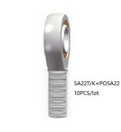 10pcs / серия SA22T / K POSA22 22мм тяг подшипников скольжения тяги совместный подшипник