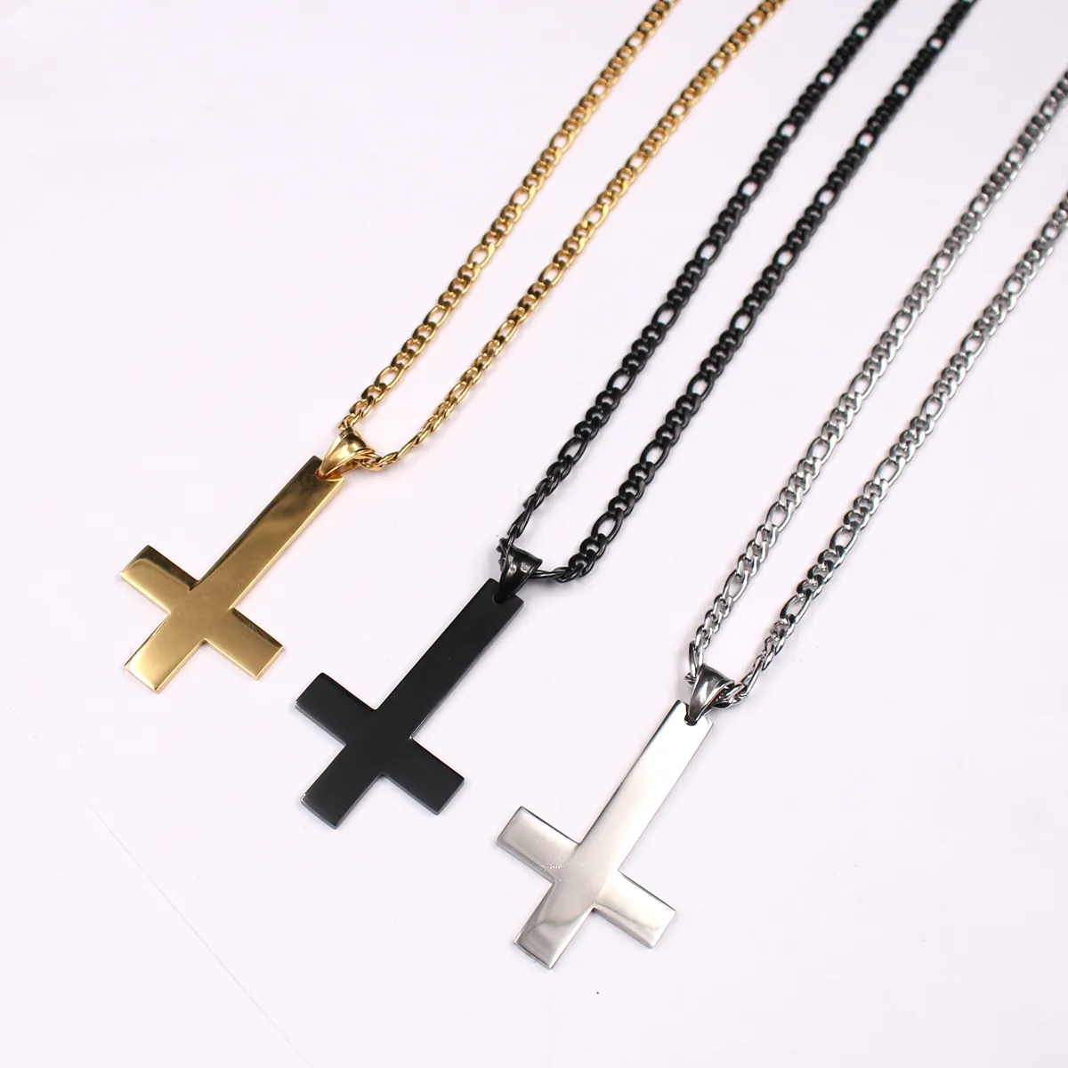Stylish Stainless Steel Cross Pendant Necklace With NK Chain Best 