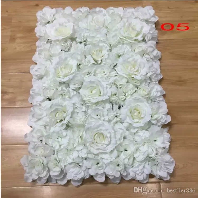 60X40 CM Romantique Artificielle Rose Hortensia Fleur Mur pour la Scène De Noce et Décoration De Toile De Fond De Nombreuses couleurs
