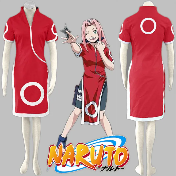 Naruto Haruno Sakura 1st Cosplay Costume - Ycosplay