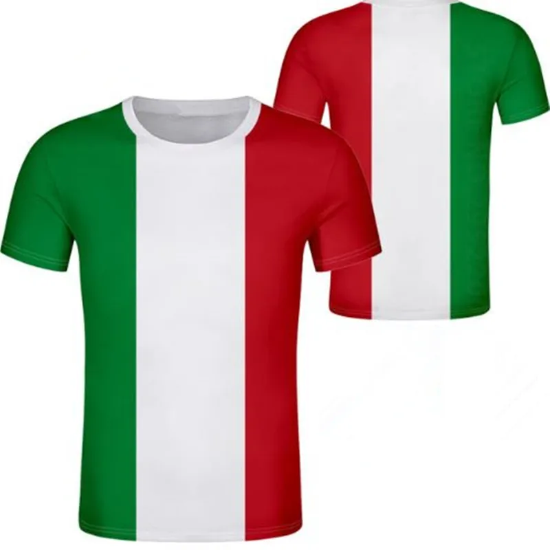 ITALIEN t-shirt gör det själv gratis skräddarsytt namn nummer t-shirt nation flagga det italienska landet italien college tryck logotyp text kläder