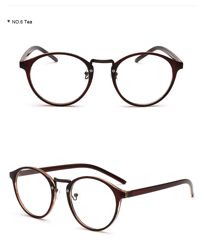 New Clear Lens Round Glasses Frame Cute Women Fashion Oversized