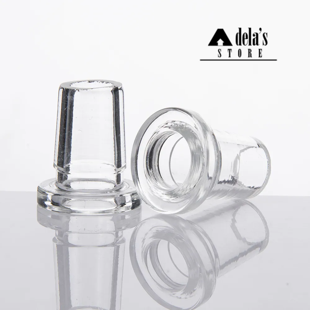 Mini-Glasadapter 14,5 mm 18,8 mm 14 mm weiblich auf 18 mm männlich, durchsichtiger Mund, kurze Adapter, Inline-Downpipe-Bong-Anschluss 179