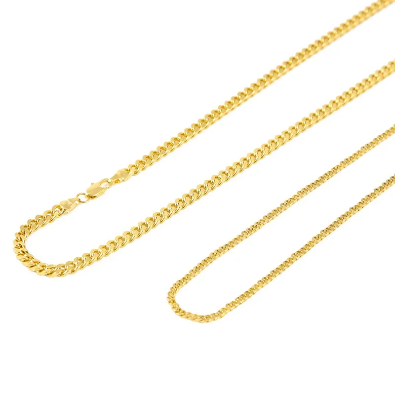 Gold Silver Miami Cuban Link Chain Hiphop Necklaces Mens Hip Hop Necklace Jewelry 1830inch8219449
