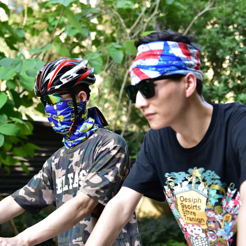 Bandanas Scarpes Masques de cyclisme en plein air multifonctionnels Magic Turban Sunban Sunsn Band Riding Cap Multi Styles3729876