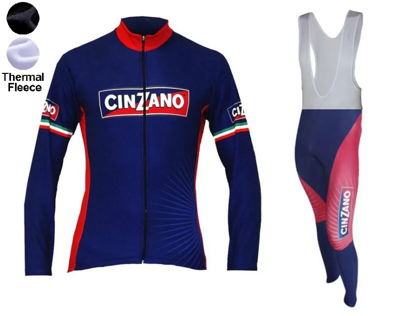 겨울 사이클링 의류 Cinzano 겨울 열 사이클링 저지 긴 양털 Maillot Ropa Ciclismo 겨울 자전거 유수 8782563