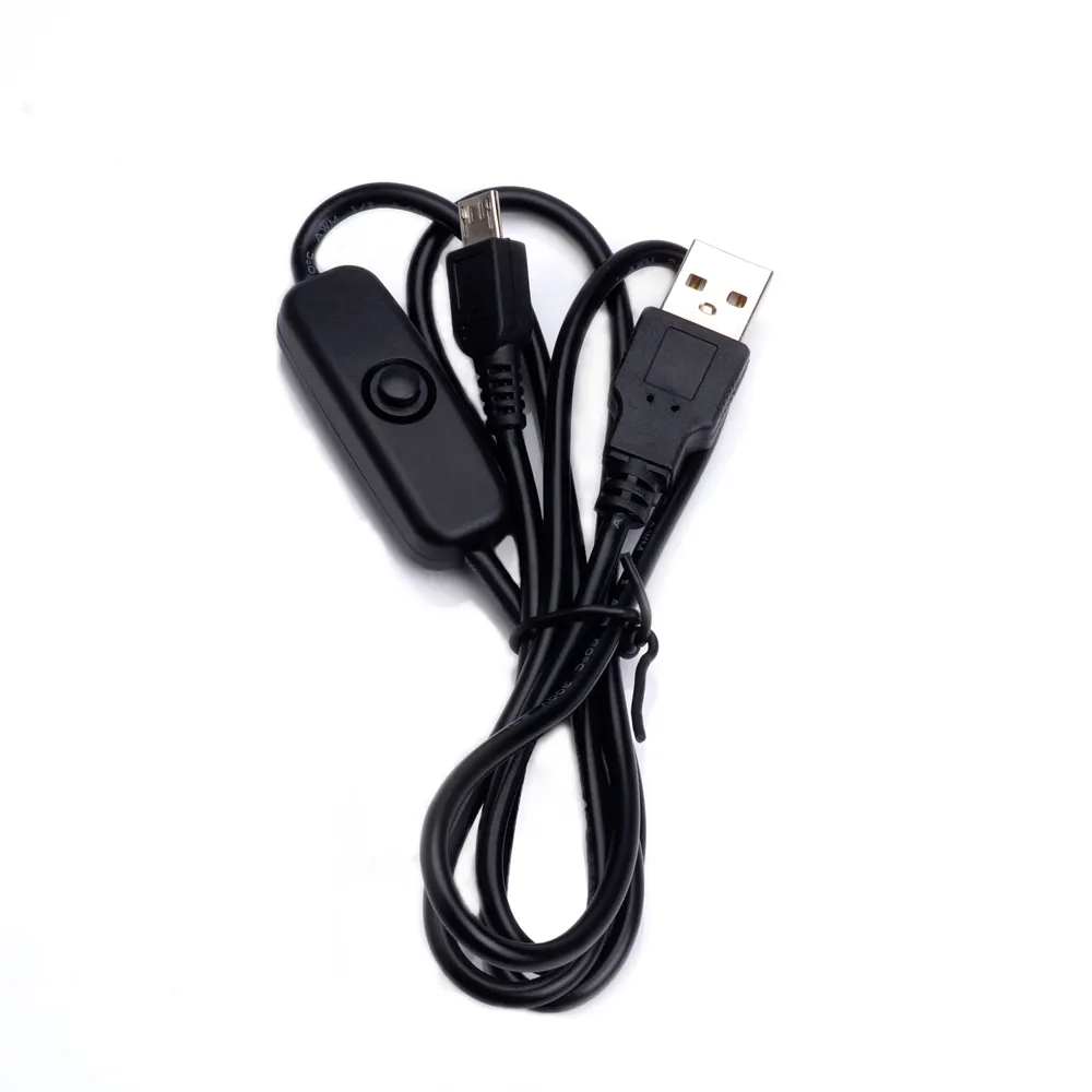 Câble de charge micro USB avec interrupteur ON/OFF pour Raspberry
