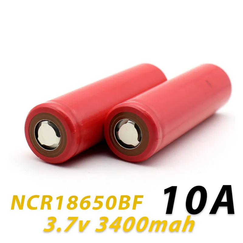 100% Otantik Sanyo 18650BF 3400 MAH 10A 18650 Pil Deşarj Şarj Edilebilir Lityum Piller Için 3400 mah Samsung 25R 30Q SONY VTC6