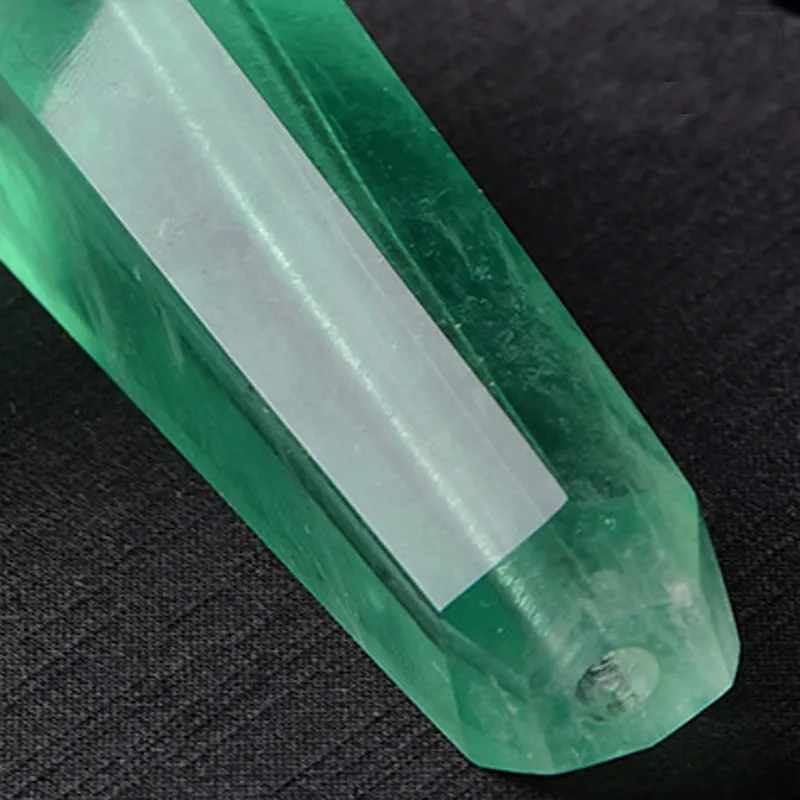 Rare Six Prismatic Green Fluorite Crystal Point Healing Wand Gemstone Smoking Pipe Tobacco Pipe Hand Polished Natural Fluorite Stone Pipes