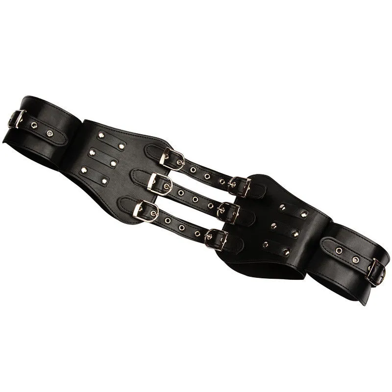 Bondage Body Harness Arm Binder Waist Hand Strap Manschett Set Bicep Restraints Fetish # R78