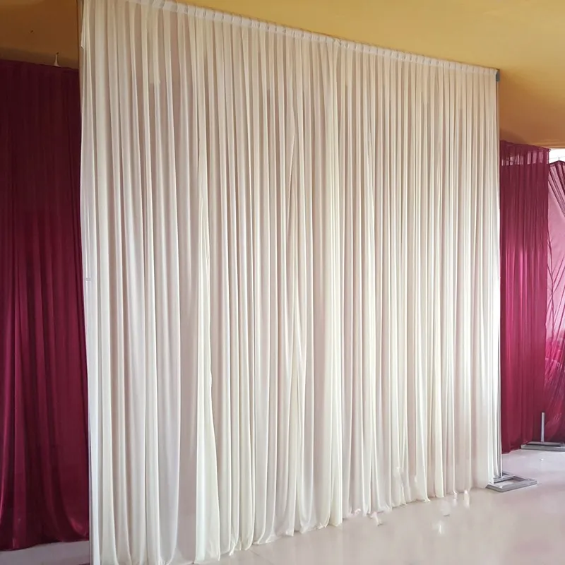 Celebration Wedding Stage Performance Bakgrund Drape Drape Wall Valane Backcloth 10x10ft Backdrop Party Curtain9736188