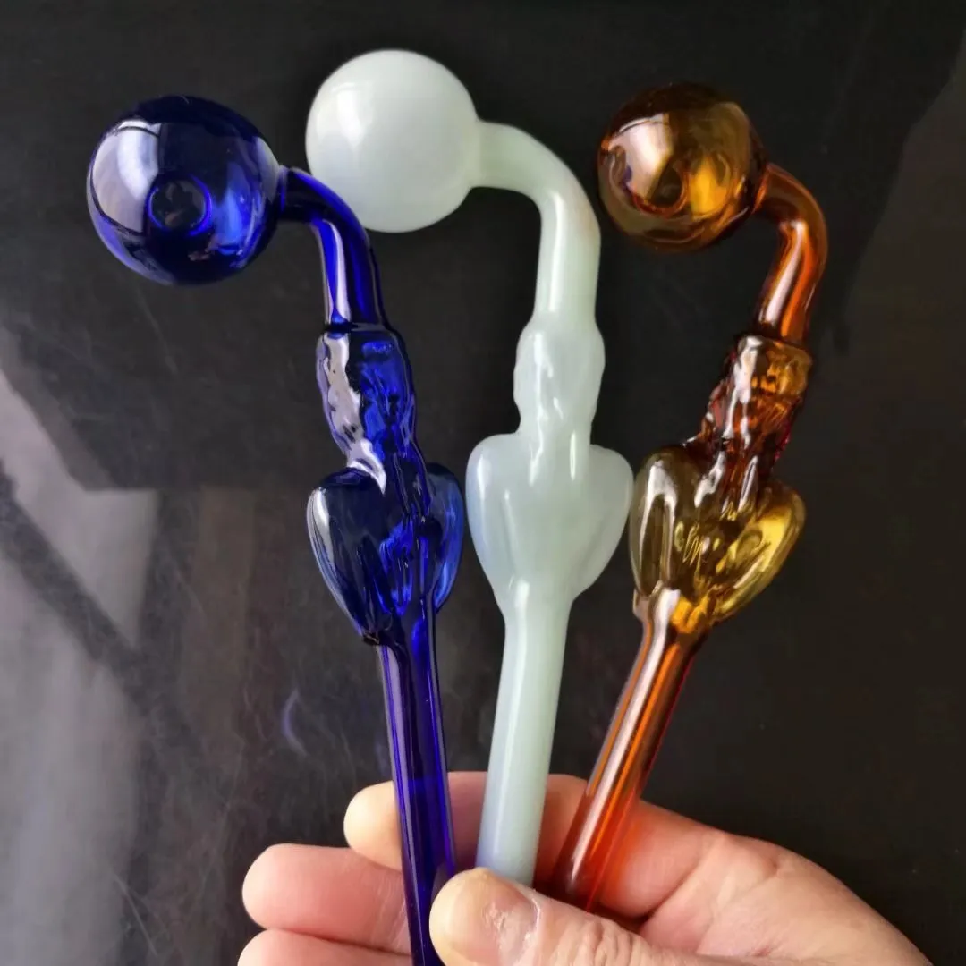 Nouvelle couleur beauté bends Bongs en verre en gros Brûleur à mazout Conduites d'eau en verre Plates-formes pétrolières Fumer des plates-formes